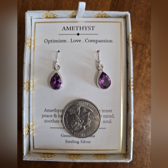 Amethyst Earrings - Picture 2 of 2